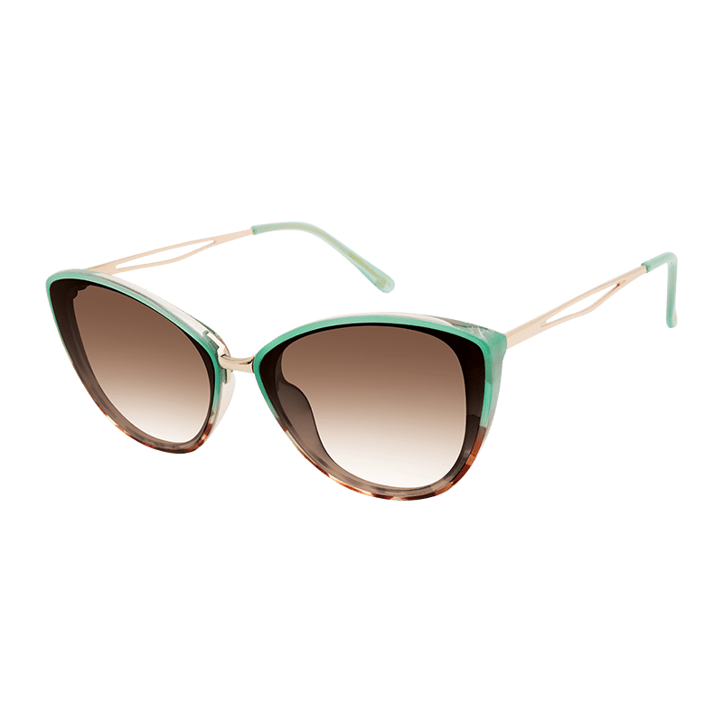 Metal Temple Cat Eye Sunglasses