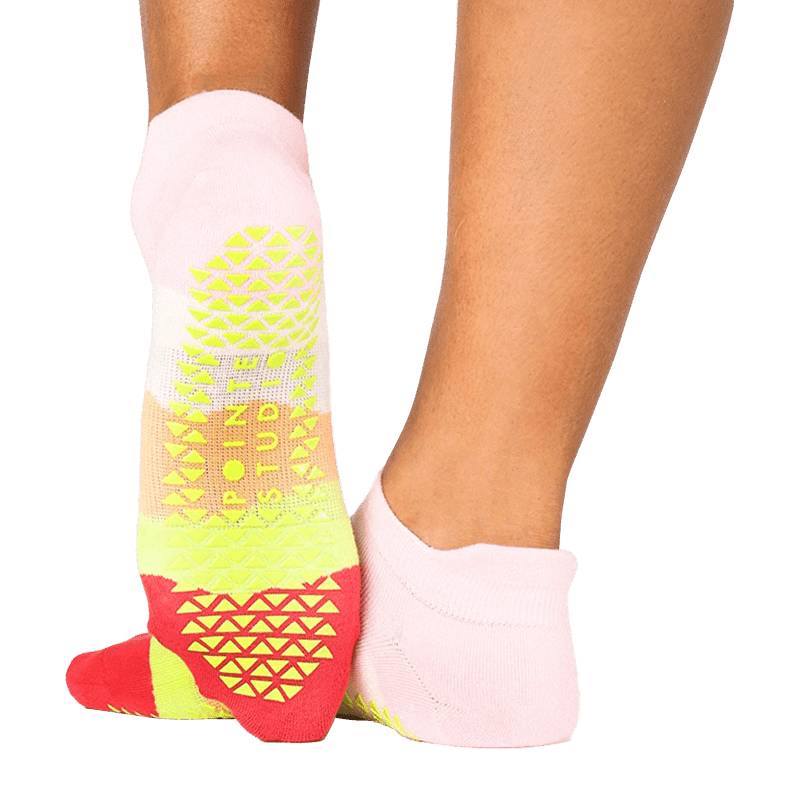 Layered Stripe Full Foot Grip Sock
