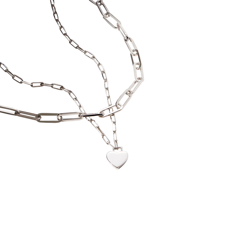 [COLD FRAME] / ☆ NEVER-ENDING SUMMER HEART SILVER NECKLACE NEVER-ENDING SUMMER HEART SILVER NECKLACE