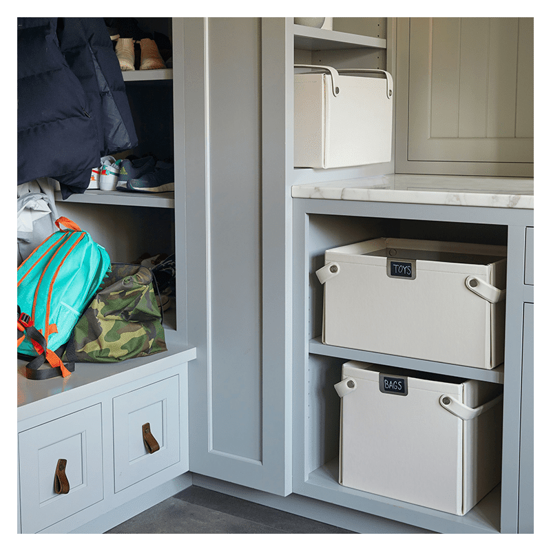 Collapsible Vegan Leather Basket