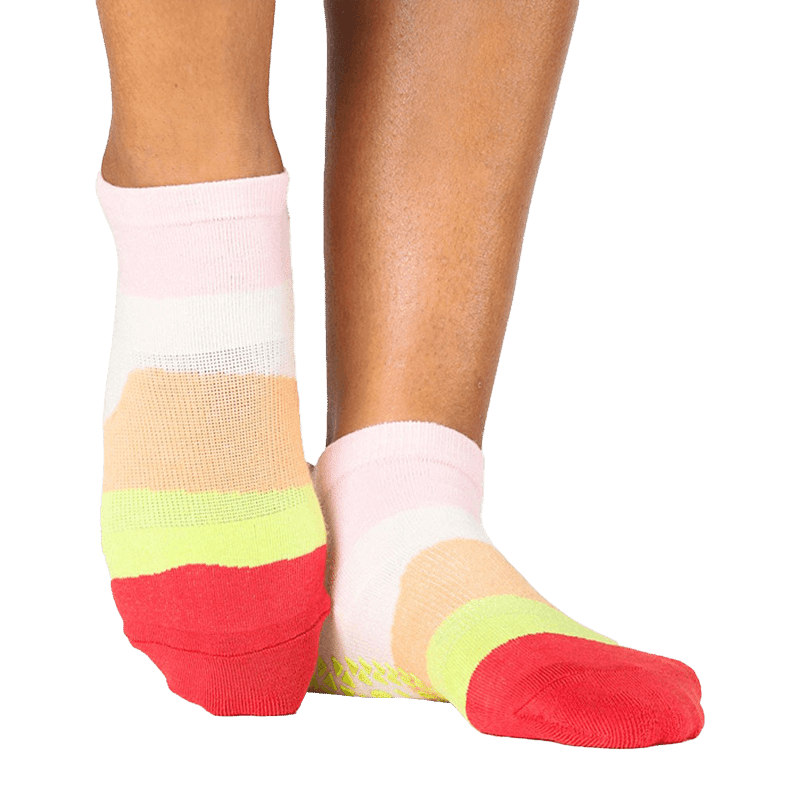 Layered Stripe Full Foot Grip Sock