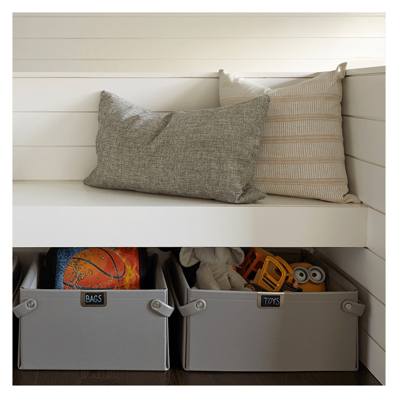 Collapsible Vegan Leather Basket
