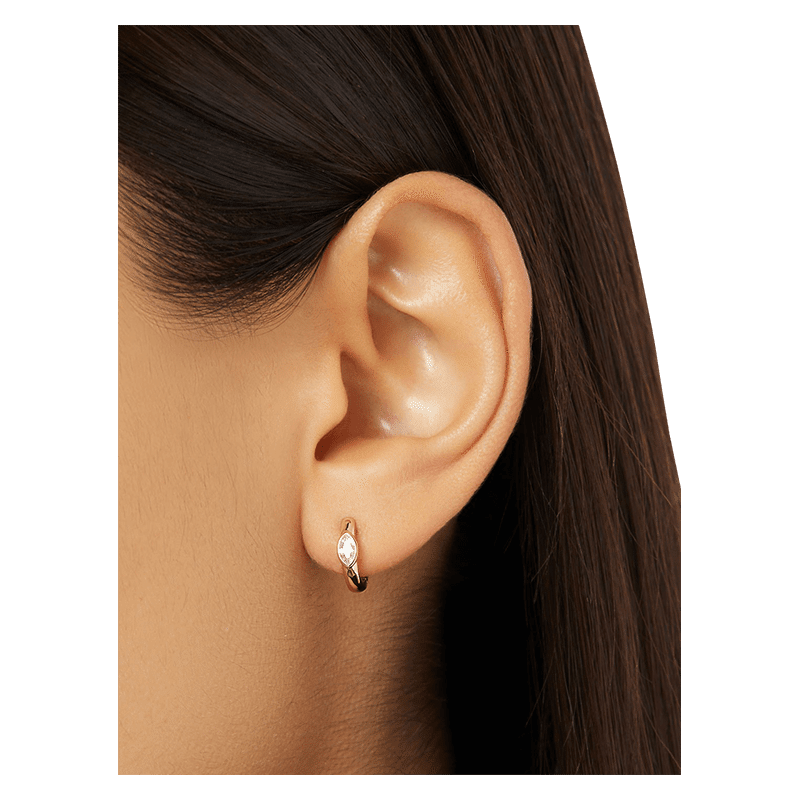 Gold Huggie Hoop Earrings - Rhode