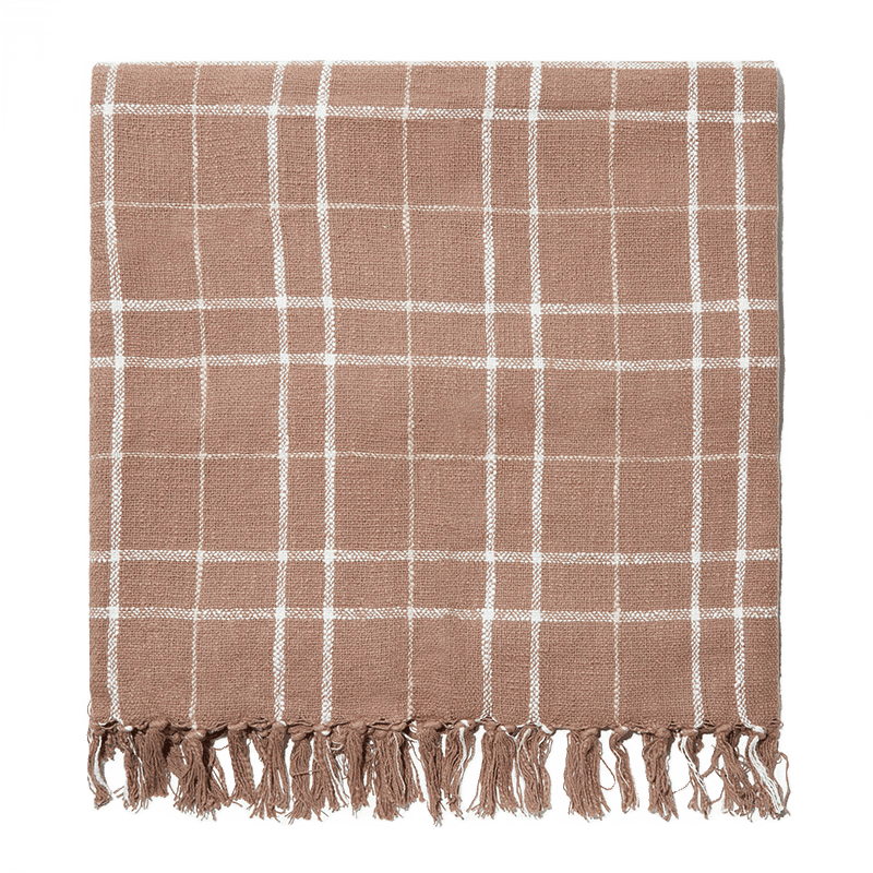 Woven Throw Blanket - Taupe