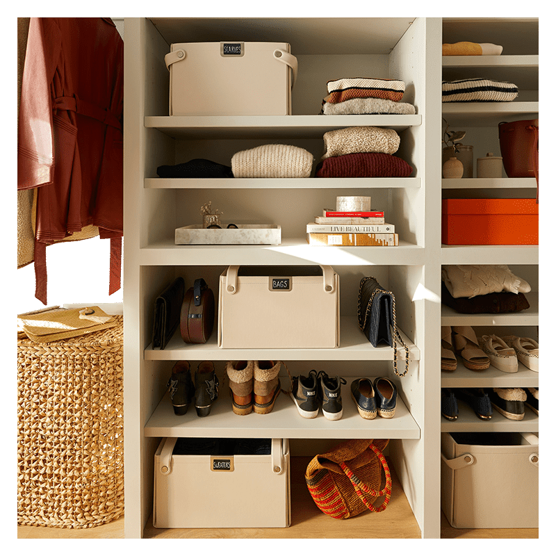 Collapsible Vegan Leather Basket