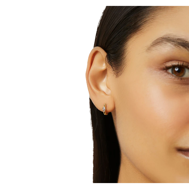 Gold Huggie Hoop Earrings - Rhode by Ana Luisa - FabFitFun