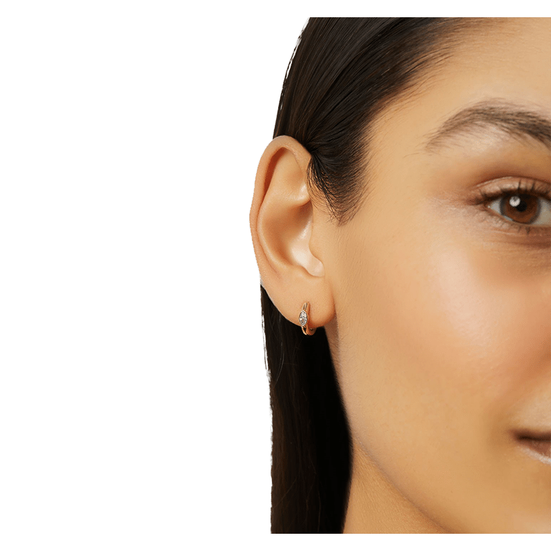 Gold Huggie Hoop Earrings - Rhode