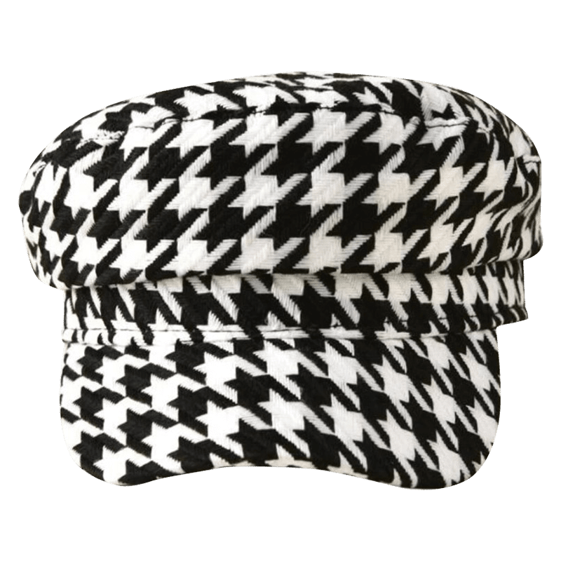 Houndstooth Newsboy Cap