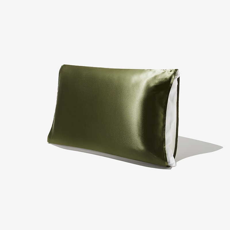 Satin Travel Pillow Sleeve in Four Leaf Clover