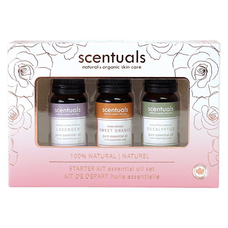 Starter Essential Oil Kit - Lavender, Sweet Orange, Eucalyptus