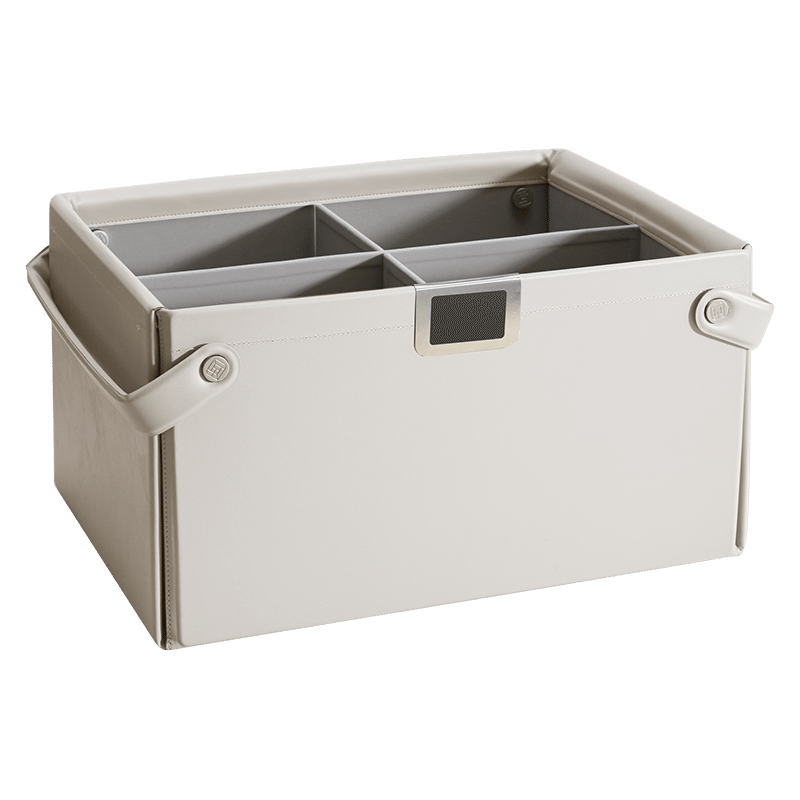 Collapsible Vegan Leather Basket