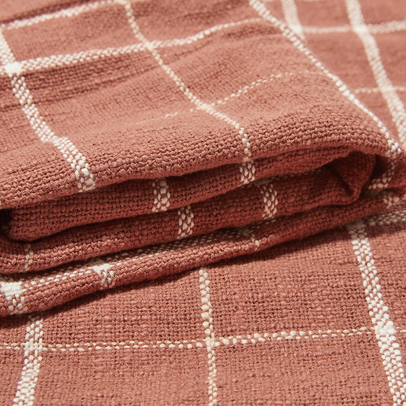 Woven Throw Blanket - Rust