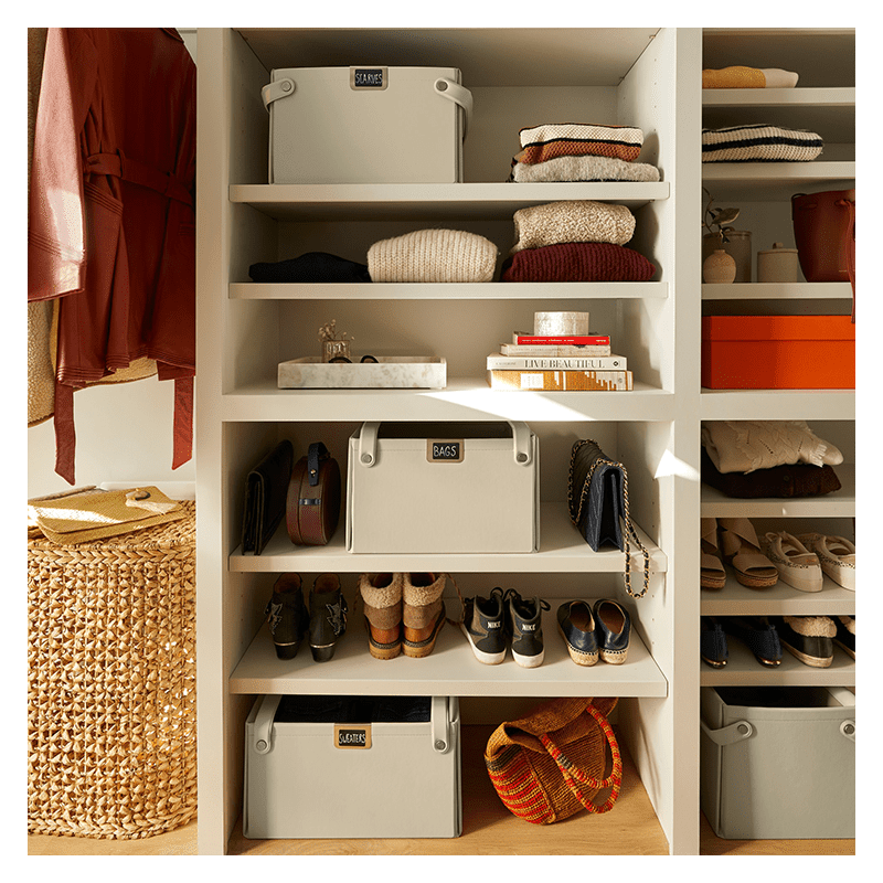 Collapsible Vegan Leather Basket