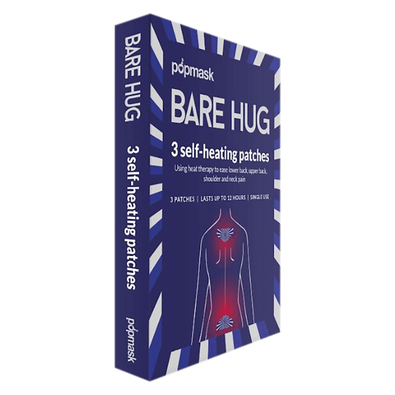 Popmask Bare Hug 3 Self Heating Patches For Back, Neck, & Shoulder Pain