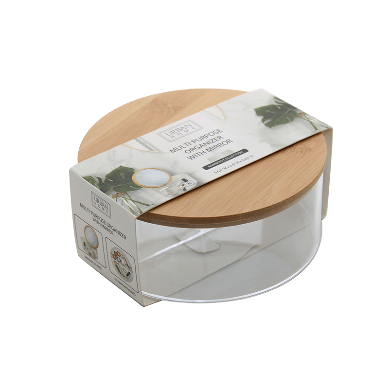 Multi-Purpose Organizer with Round Mirror