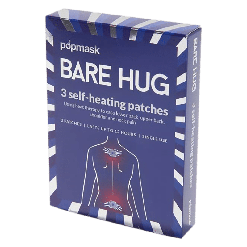 Popmask Bare Hug 3 Self Heating Patches For Back, Neck, & Shoulder Pain