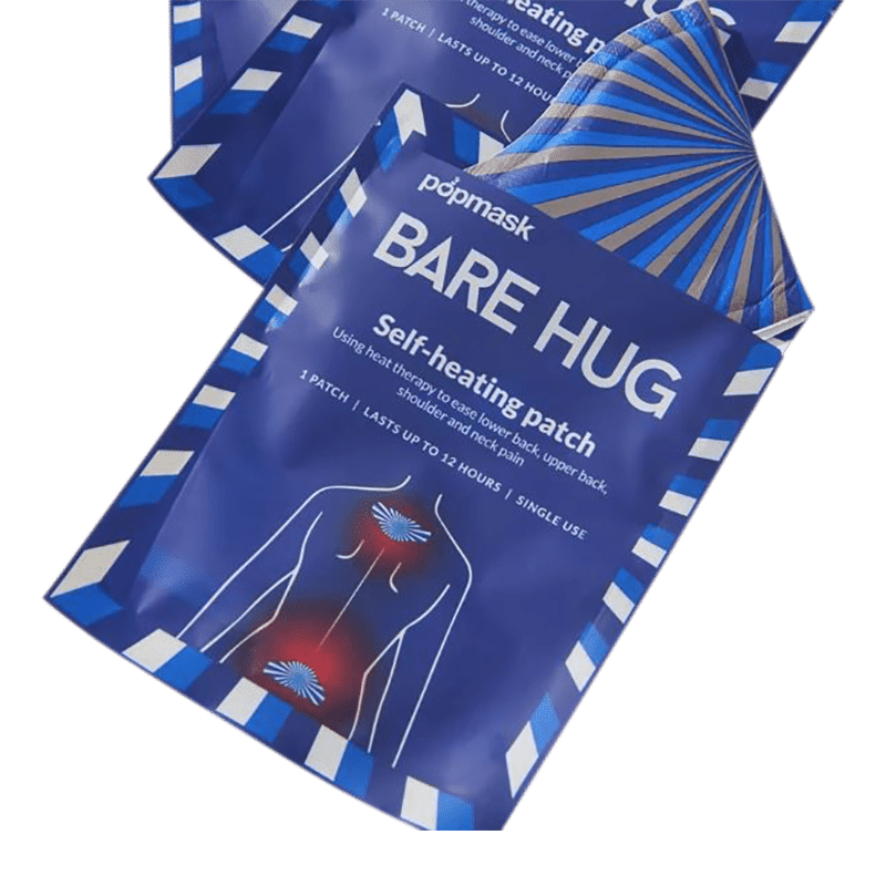 Popmask Bare Hug 3 Self Heating Patches For Back, Neck, & Shoulder Pain