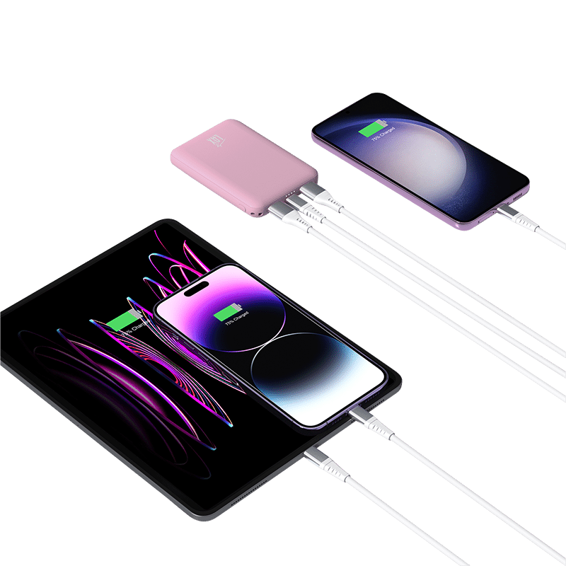 6600mAh Powerbank with 1 USB-C & 2 USB-A Ports