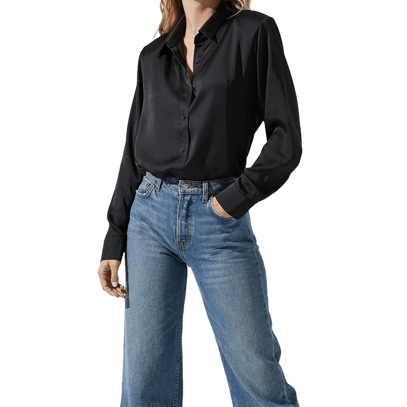 Ls Button Front Shirt - XS