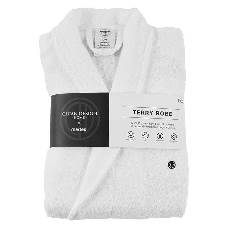 Low-Lint Terry Bath Robe - L/XL