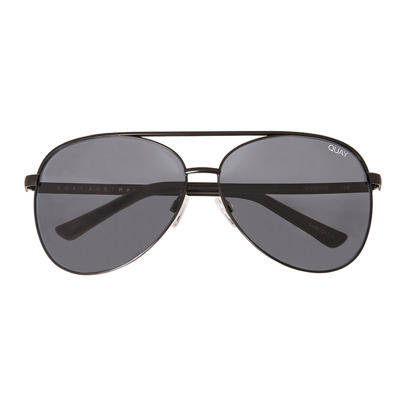 Vivienne Sunglasses in Black/Smoke