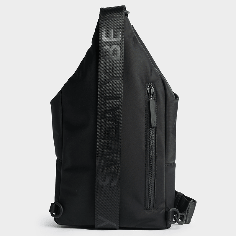 Nylon Sling Bag- Black