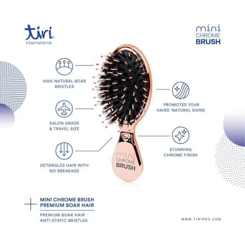 Mini Boar Bristle Paddle Brush (2 Pack)