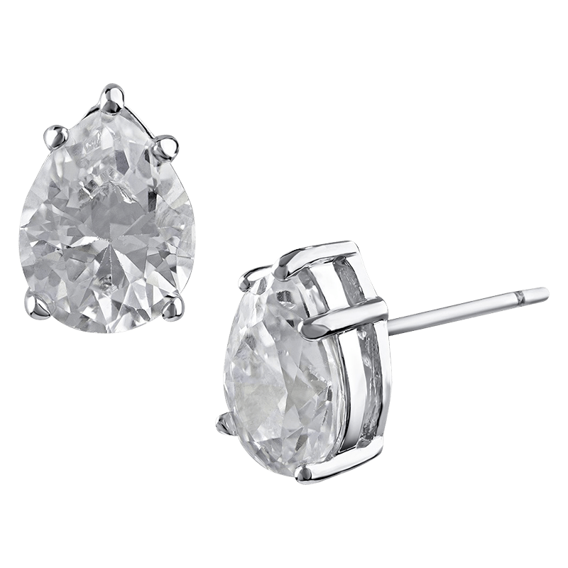 4 Cttw Pear Cz Stud Ears