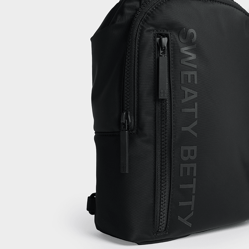 Nylon Sling Bag- Black