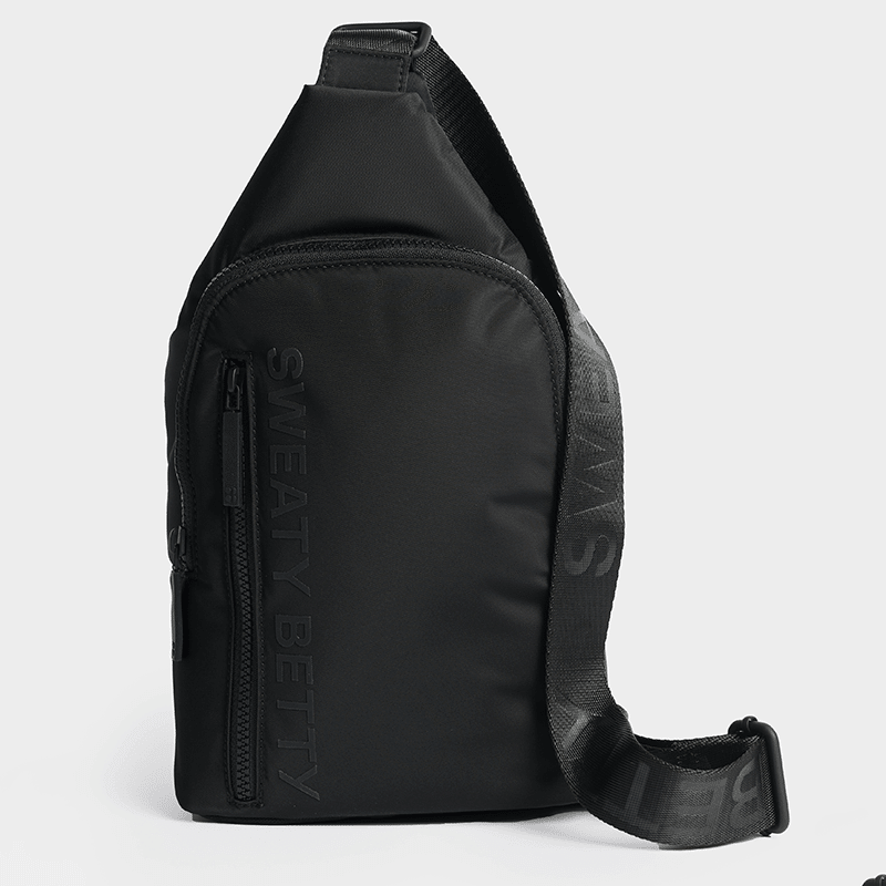 Nylon Sling Bag- Black