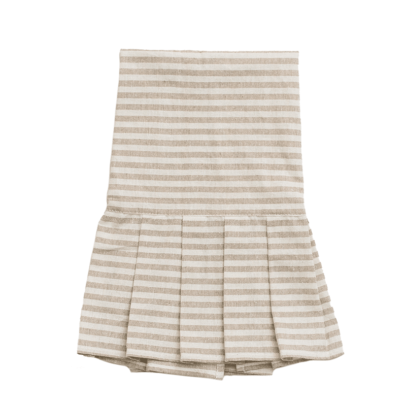 Striped Tea Towel with Ruffle 