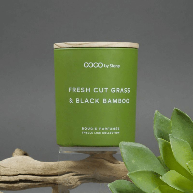 Candle Smells Like Fresh Cut Grass & Black Bamboo