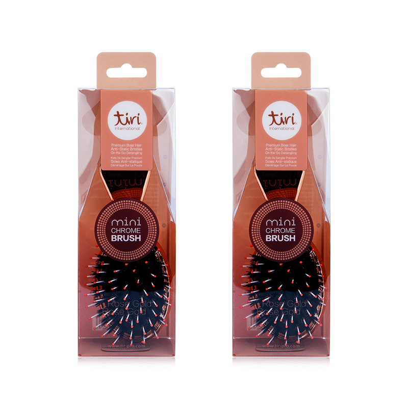 Mini Boar Bristle Paddle Brush (2 Pack)