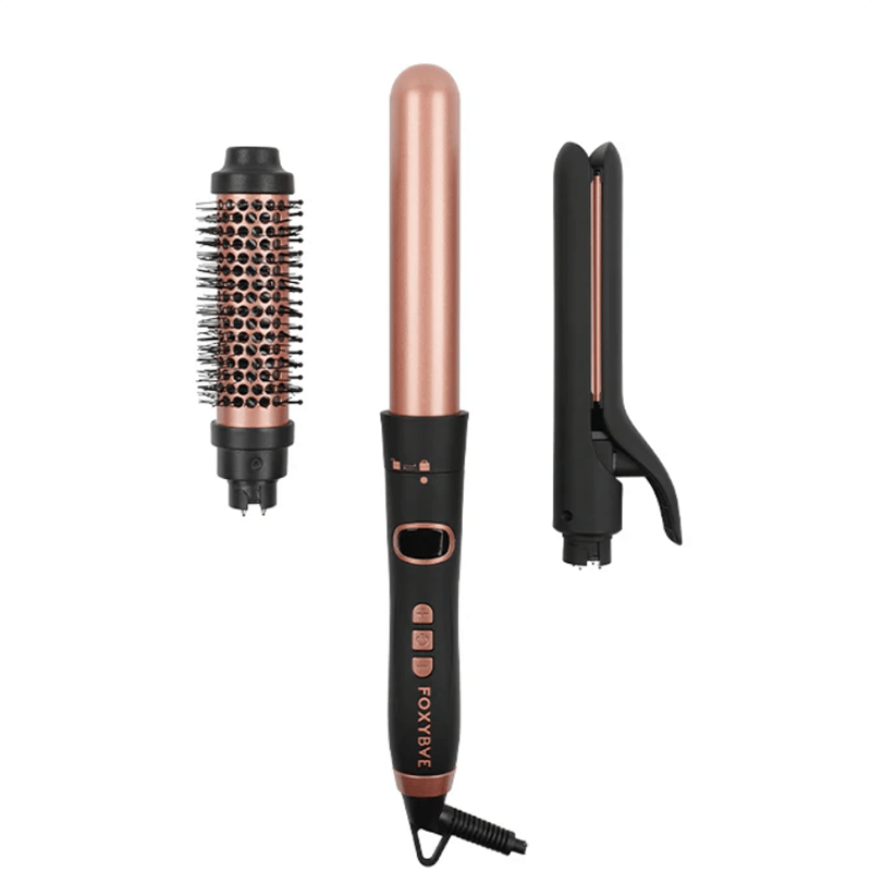 Rose Gold Trés Chic Trio 3-in-1 Interchangable Styler