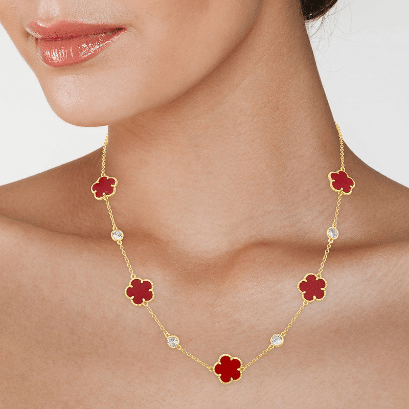 4 CTTW CZ/ Clover Necklace