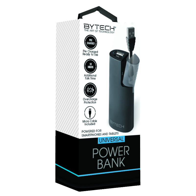 PowerBuddy Power Bank with Built-In Charging Cable