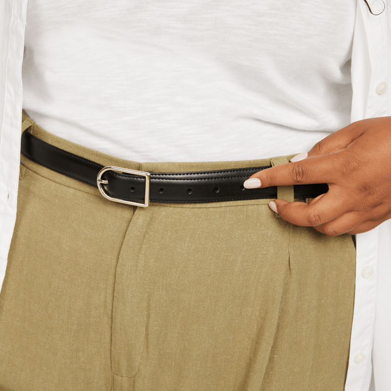 25MM Stitched Feather Edge Belt - L/XL