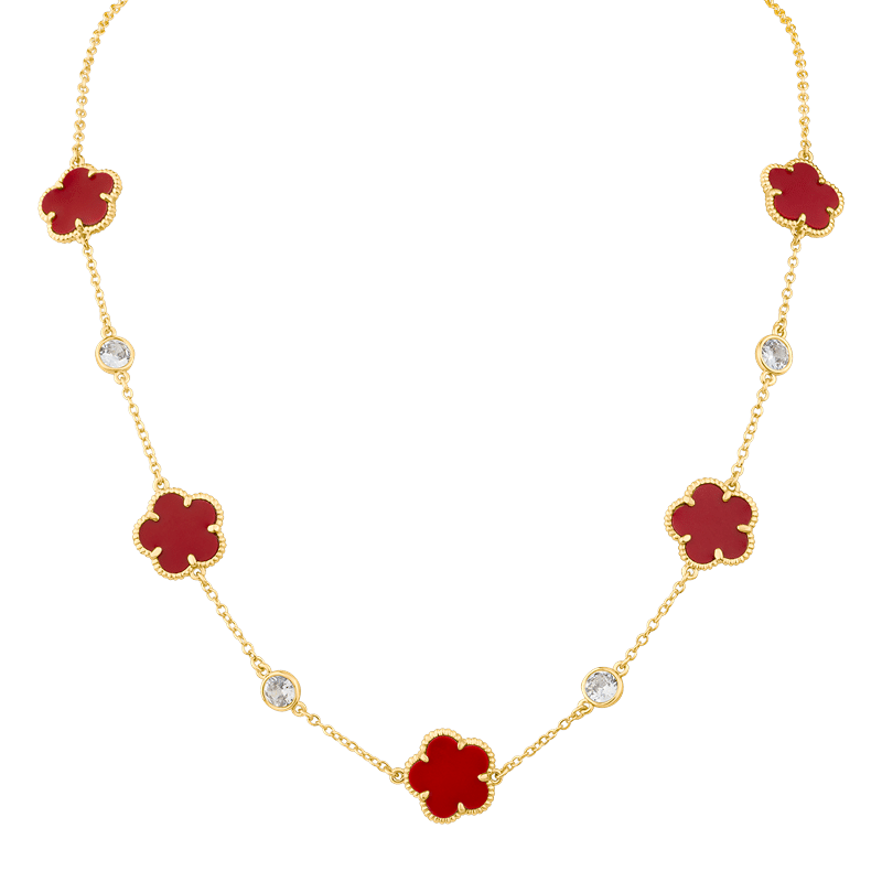4 CTTW CZ/ Clover Necklace