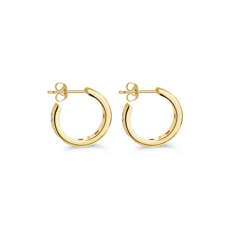 Molly CZ Studded Micro Hoops