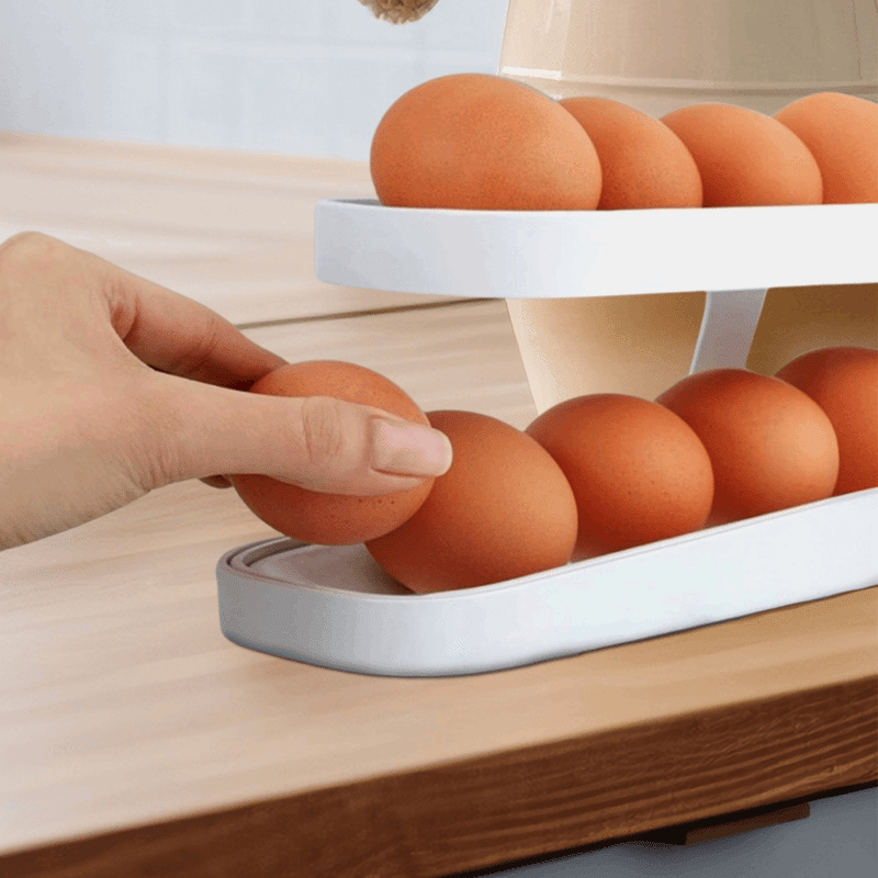 Space-Saving Rolling Egg Dispenser