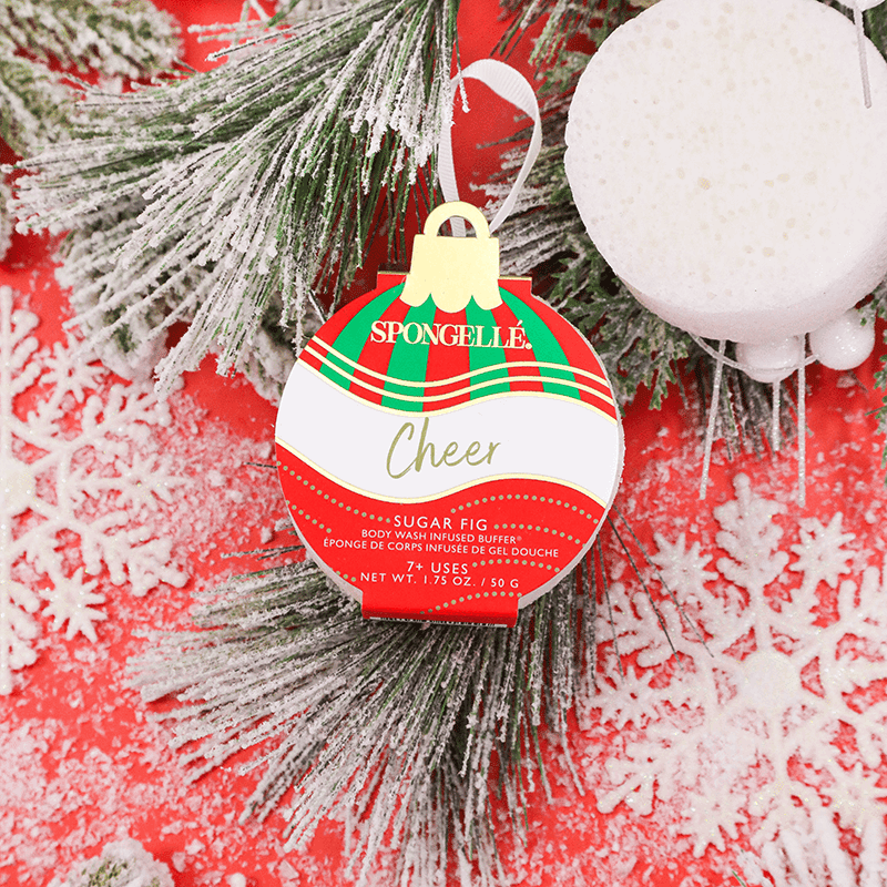 Holiday Ornament Body Wash Infused Buffer - Sugar Fig