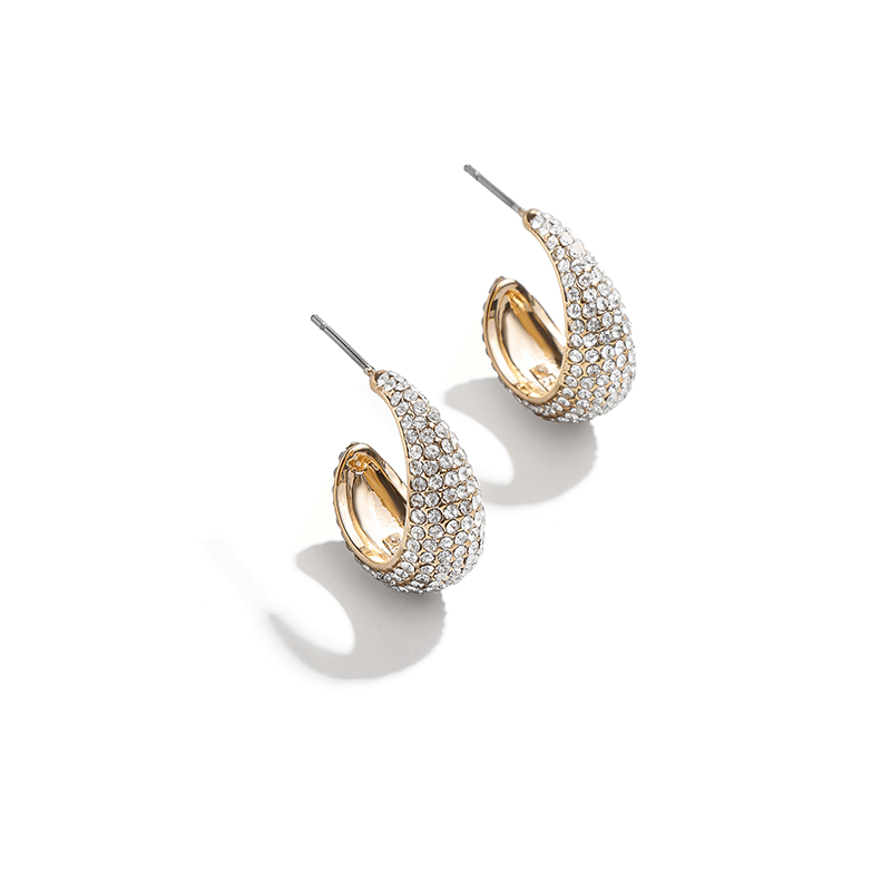 Crystal Hoop Earring