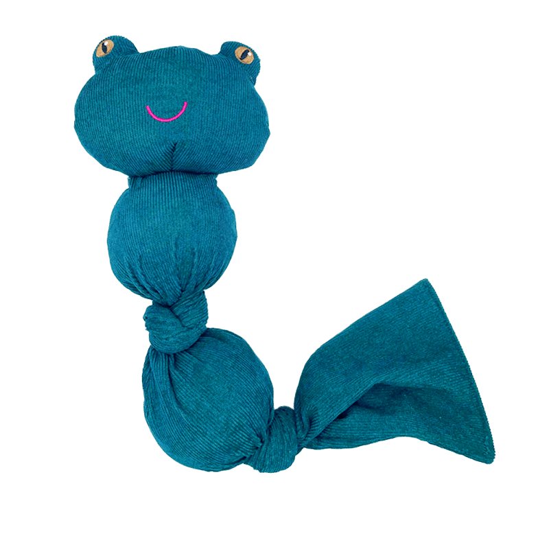 Winter Woodland Ball Body Squeaker Frog Plush Toy - S/M