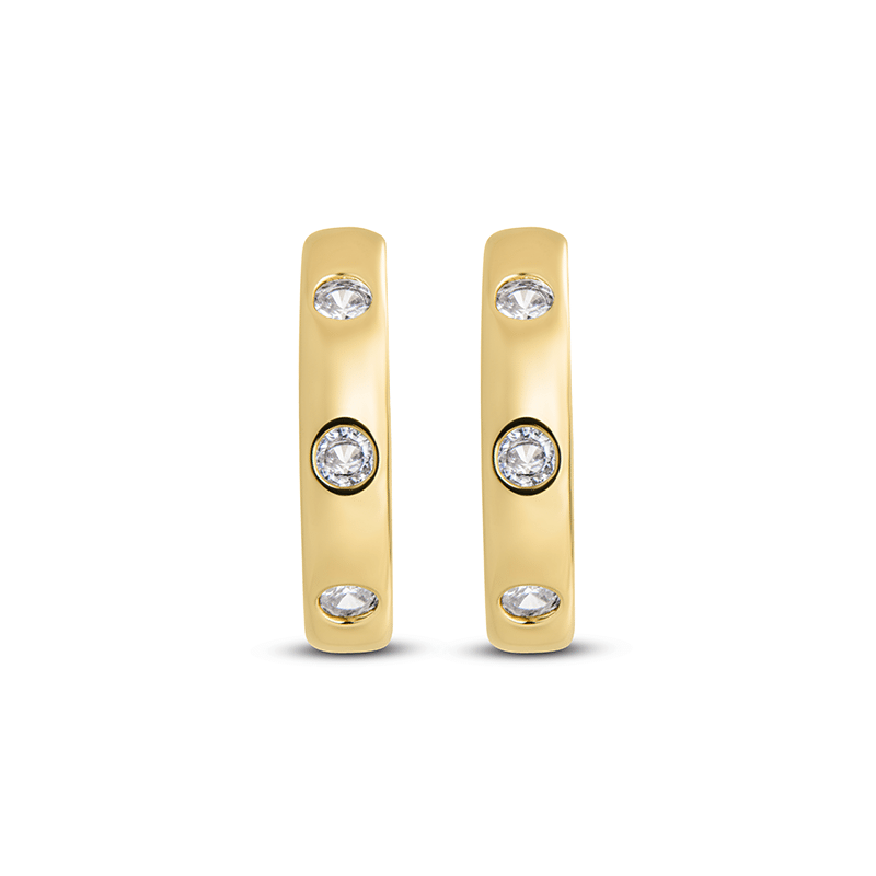 Molly CZ Studded Micro Hoops