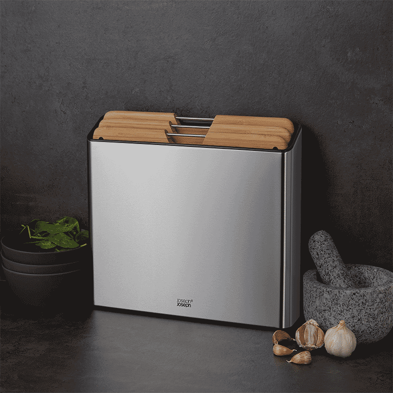 Folio Steel Bamboo 3 Piece Cutting Board Set