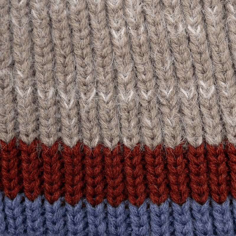 Eyelash Mix Ribbed Mitten in Driftwood/Ivory Marl