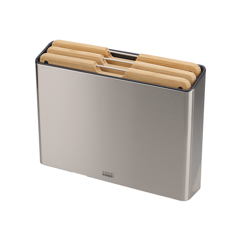 Folio Steel Bamboo 3 Piece Cutting Board Set