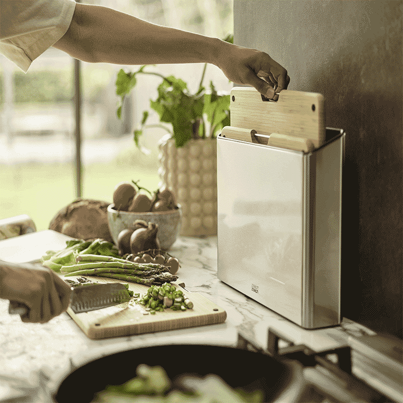 Folio Steel Bamboo 3 Piece Cutting Board Set