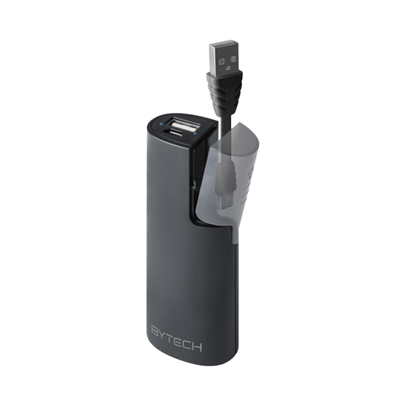 PowerBuddy Power Bank with Built-In Charging Cable