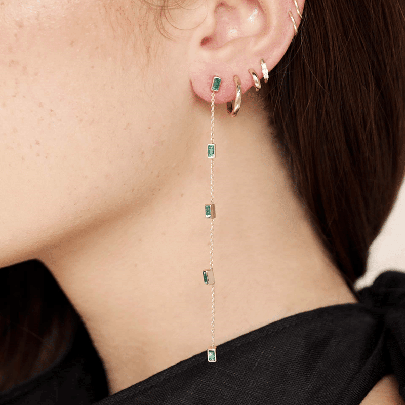 Dainty Statement Crystal Dangle Earrings